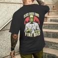 バーバー ハロウィン 面白い フランケンシュタイン クローズ シェーブ グッドバーバー メンズTシャツ バックプリント 彼への贈り物