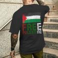 パレスチナ国旗 アラビア語 ガザ パレスチナ国旗 メンズTシャツ バックプリント 彼への贈り物