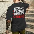パワーリフティング700kgクラブメンブ Powerlifting 700 Kg Club Member メンズTシャツ バックプリント 彼への贈り物