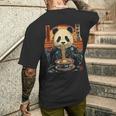パンダのスープラーメン メンズTシャツ バックプリント 彼への贈り物
