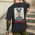 パーソナルストーカーミニチュアシュナウザー メンズTシャツ バックプリント 彼への贈り物