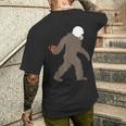 ビッグフット アメフト おもしろい サスカッチ アメリカンフットボール メンズTシャツ バックプリント 彼への贈り物