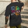 ビデオゲームコンソール コントローラー レトロ 80年代 90年代 アーケードゲーマー メンズTシャツ バックプリント 彼への贈り物
