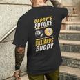 ビリヤード プールプレーヤーボール お父さん 息子 ヴィンテージ 8ボール 9ボール メンズTシャツ バックプリント 彼への贈り物