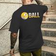 ビリヤード プールボール 9ボール アパレル 9ボール チーム リーグ用 メンズTシャツ バックプリント 彼への贈り物
