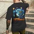 ビンテージロボットアート ゴッホ おもちゃ ロボットビルダー ロボティクス 長袖tシャツ メンズTシャツ バックプリント 彼への贈り物