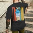 ビンテージ・スタイル タンパク質 メンズTシャツ バックプリント 彼への贈り物