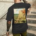 ピーテル・ブリューゲル 長老 バベルの大塔 メンズTシャツ バックプリント 彼への贈り物