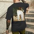 フランス人画家ピエール・ボナールによる猫の絵 メンズTシャツ バックプリント 彼への贈り物
