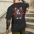 フレンチブルドッグ 悪魔 ハロウィン 鬼 コスチューム 地獄 サタン メンズTシャツ バックプリント 彼への贈り物