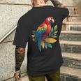 ブラジルの動物愛好家のための素敵なオウムの鳥のコスチューム メンズTシャツ バックプリント 彼への贈り物