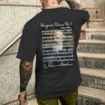 ブラームス愛好家 ハンガリー舞踊 ポートレート&シグネチャーミュージック メンズTシャツ バックプリント 彼への贈り物
