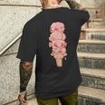 ブロブフィッシュ アイス クリーム、面白いブロブフィッシュ メンズTシャツ バックプリント 彼への贈り物