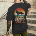ベスト・キャバリア・パパ、キング・チャールズ・スパニエル メンズTシャツ バックプリント 彼への贈り物