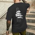 ベーシストのためのコントラバス奏者のミュージシャンギフト Double Bass Bassist メンズTシャツ バックプリント 彼への贈り物