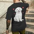 ホワイトゴールデンレトリバー ホワイトイングリッシュクリーム ゴールデンレトリバー メンズTシャツ バックプリント 彼への贈り物