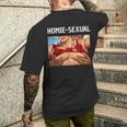ホーミー ゲイ Irl ブロミーム 筋肉 バラ アニメ セクシー マンガ コミック メンズTシャツ バックプリント 彼への贈り物