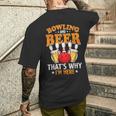 ボウリングビールだから私は面白いですボウラーズボウラープレイヤーチーム メンズTシャツ バックプリント 彼への贈り物