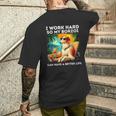 ボルゾイ・ラヴァー・アイ・ワーク・ハード・デザイン・ファニー・ボルゾイ・ドッグ メンズTシャツ バックプリント 彼への贈り物