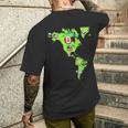 ポーランドボール北米と南米大陸 メンズTシャツ バックプリント 彼への贈り物