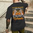 マイク カラオケ 歌い手 歌う 音楽 おもしろ カラオケ メンズTシャツ バックプリント 彼への贈り物