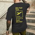 マイルハイクラブ ゴールドメンバー メンズTシャツ バックプリント 彼への贈り物