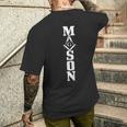 メイソンスクエア&コンパス フリーメイソンシンボル フリーメイソンシュライナー メンズTシャツ バックプリント 彼への贈り物