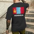 モンゴル国旗tシャツ メンズTシャツ バックプリント 彼への贈り物