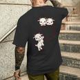 ヤギ好きの方へ かわいいかわいい赤ちゃんヤギのポケット付き メンズTシャツ バックプリント 彼への贈り物