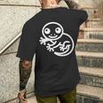 ヤモリ ペット好き かわいい アニメ ヤモリ 動物 生き物 メンズTシャツ バックプリント 彼への贈り物