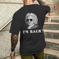 ヨハン・セバスティアン・バッハ I'm Bach おもしろい メンズTシャツ バックプリント 彼への贈り物