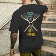 ラクロスプレーヤー I ラクロス メンズTシャツ バックプリント 彼への贈り物