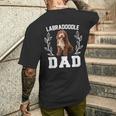 メンズ ラブラドゥードル お父さん 面白いクロスブリード 犬好きの方へのギフトに メンズTシャツ バックプリント 彼への贈り物