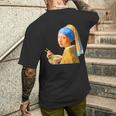 ラーメン 面白いtシャツ おもしろ ネタ フェルメール メンズ 面白い 服 おもしろグッズ グルメ 食べ物 メンズTシャツ バックプリント 彼への贈り物