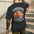 リバプール イギリス 旅行 シティ アドベンチャー メンズTシャツ バックプリント 彼への贈り物
