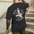 ルシファーの悪魔の紋章 五芒星とリヴァアタン十字架 長袖tシャツ メンズTシャツ バックプリント 彼への贈り物