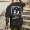 ルテニウム元素白 メンズTシャツ バックプリント 彼への贈り物