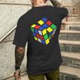 ルービックキューブ。 メンズTシャツ バックプリント 彼への贈り物