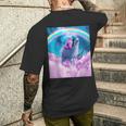 レインボーラマ-キャットラマ メンズTシャツ バックプリント 彼への贈り物