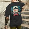 レトロ モンスター ドライブイン ホラー 映画 アート ヴィンテージ メンズTシャツ バックプリント 彼への贈り物