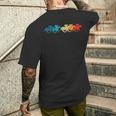 レトロな競馬ジョッキーダービーファンレーストラックギャンブル メンズTシャツ バックプリント 彼への贈り物