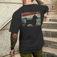 レトロノーリッチテリア ドッグブリードシルエット ノーリッチテリア メンズTシャツ バックプリント 彼への贈り物