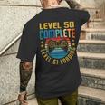レベル50 コンプリートレベル51 ローディング 50歳の誕生日 ビデオゲーマー メンズTシャツ バックプリント 彼への贈り物