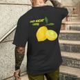 レモンセリフ、サワーメイク 面白いフルーツレモンギフト メンズTシャツ バックプリント 彼への贈り物