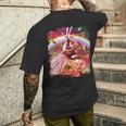 レーザーアイズ 宇宙 猫 ライディング ドラゴン メンズTシャツ バックプリント 彼への贈り物
