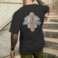 ロングボードサーフボードサーフィンサーファーレトロヴィンテージカリフォルニアusa 長袖tシャツ メンズTシャツ バックプリント 彼への贈り物