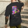ロードアイランド州の地図 長袖tシャツ メンズTシャツ バックプリント 彼への贈り物