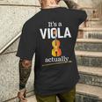 ヴィオラ奏者のためのヴィオラジョークまたはヴィオラミーム面白いヴィオラ 「 It's Aiola Actually」 メンズTシャツ バックプリント 彼への贈り物