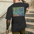 ヴィンセント・ファン・ゴッホによるアイリス1889 長袖tシャツ メンズTシャツ バックプリント 彼への贈り物