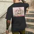 ヴィンセント・ファン・ゴッホ作 パステルヴィンテージローズ 美しい絵画 メンズTシャツ バックプリント 彼への贈り物